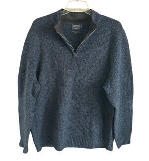 Pendleton Shetland Wool Sweater Mens XXL Blue 1/4 Zip Pullover Outdoor EUC